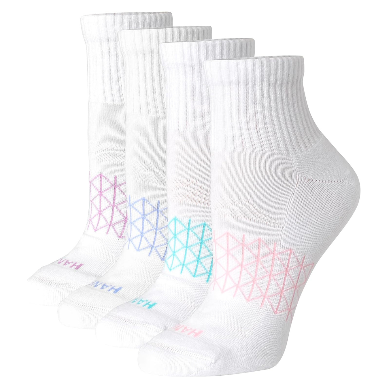 4 Pack Active Comfort Socks With Moisture Wicking For Women