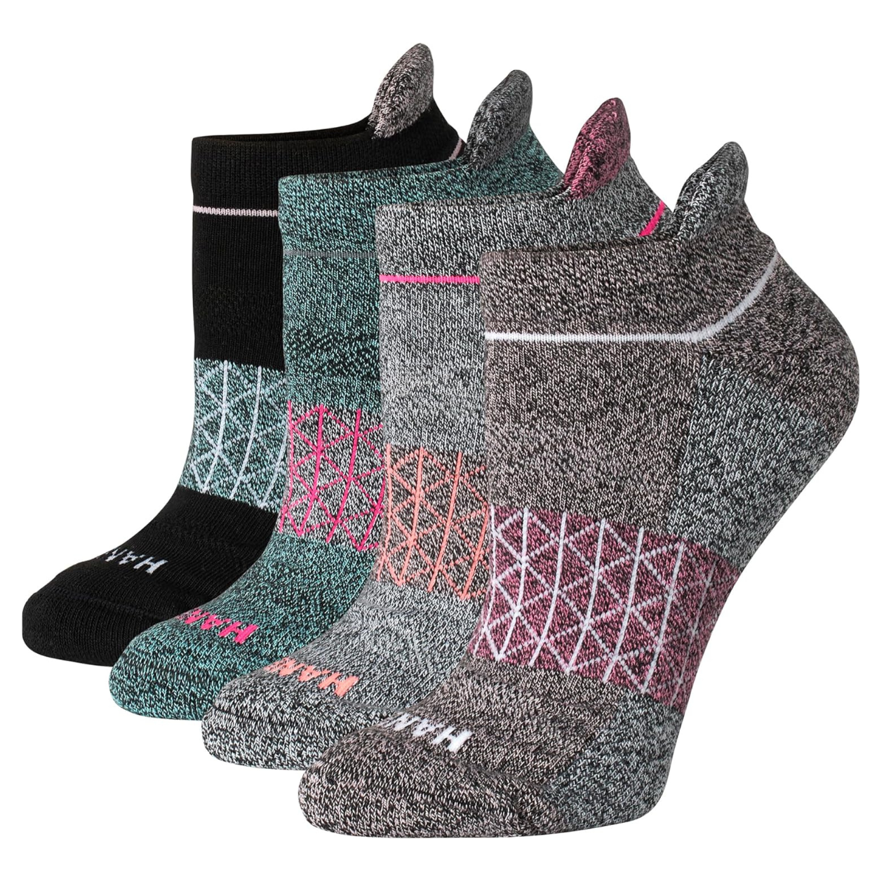 4 Pack Active Cushioned Socks For Women