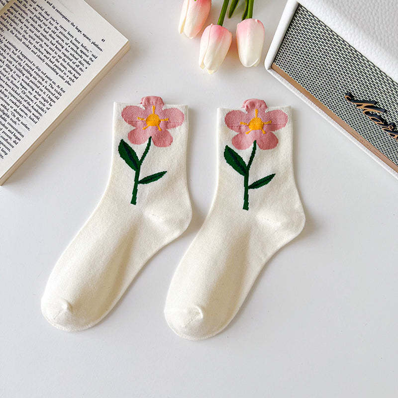 Cartoon Flower Candy Breathable Casual Short Socks