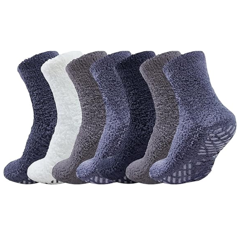 Plush Fuzzy Socks With Non Slip Grips
