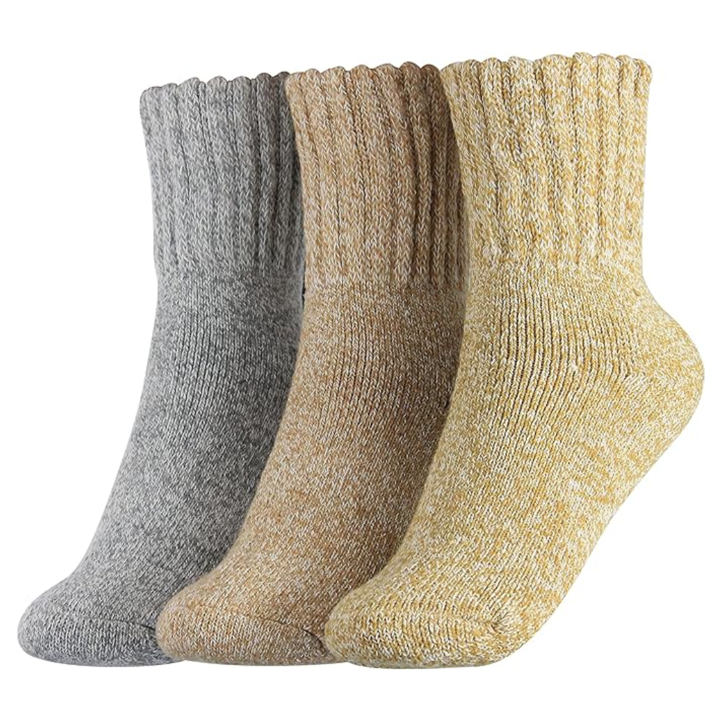 Textured Blend Crew Style Pattern SocksTextured Blend Crew Style Pattern Socks - Image 4