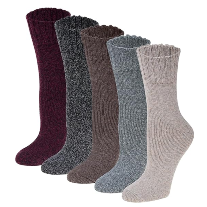 Patterned Blend Crew Style Cabin Socks