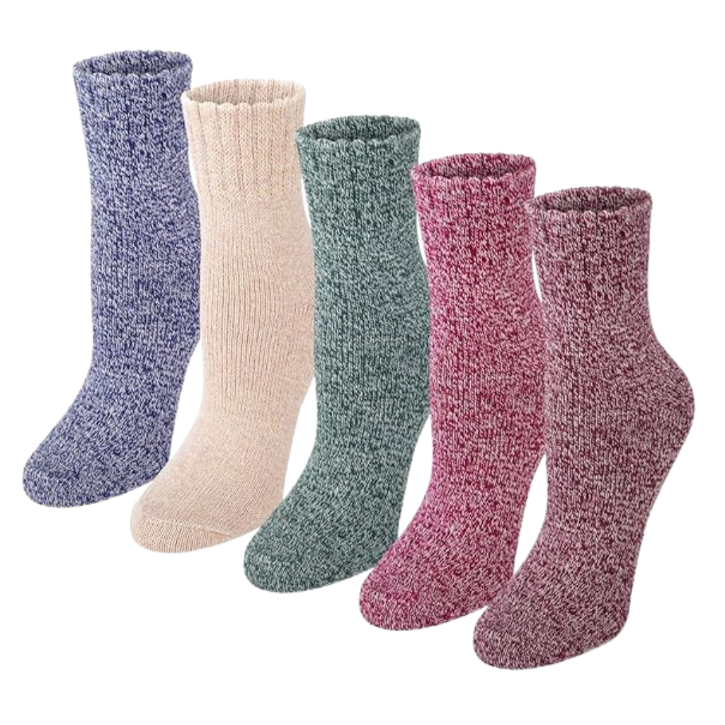 Warm Winter Socks Knit Crew Calf Hiking Boot SockCozy Pattern Knit Winter Sock Set - Image 10