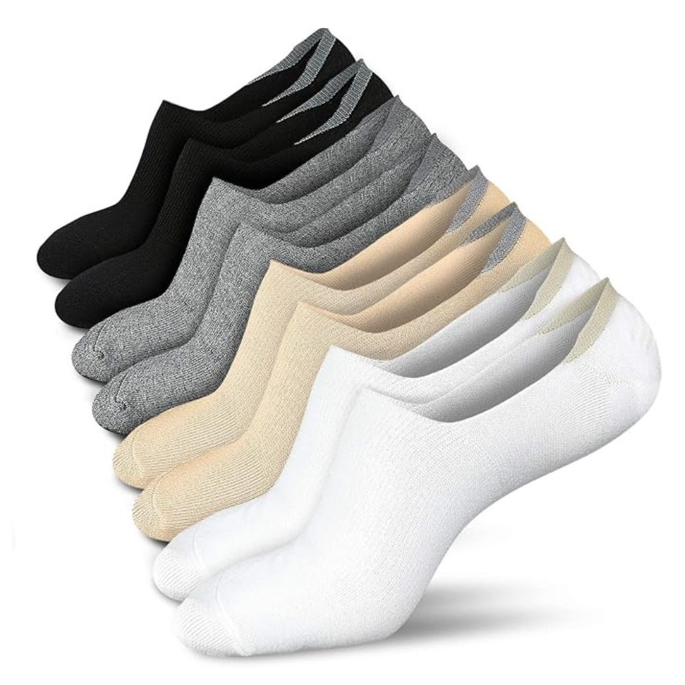 Non Slip Flat Boat Line No Show Socks For Women