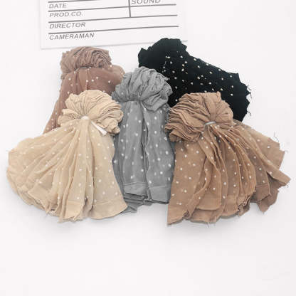 Dot Transparent Thin Crystal Silk Socks