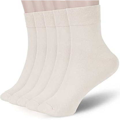 Women Thin Wool Socks, Soft Wool Bootie Socks Women Above Ankle Crew Socks 5 Pairs