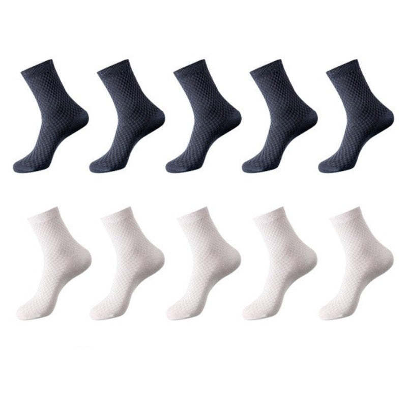 Casual 10 Pairs Of Bamboo Fiber Breathable Long Socks