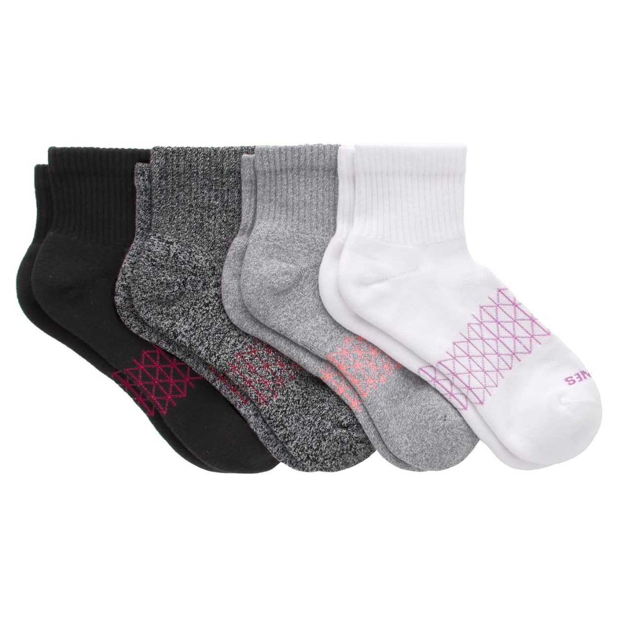 4 Pack Active Comfort Socks With Moisture Wicking For Women
