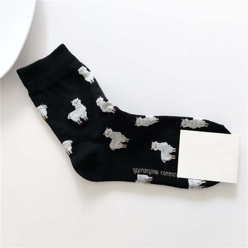 Floral Patterned Long Printed Socks Set
