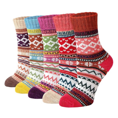 Warm Winter Socks Knit Crew Calf Hiking Boot Sock