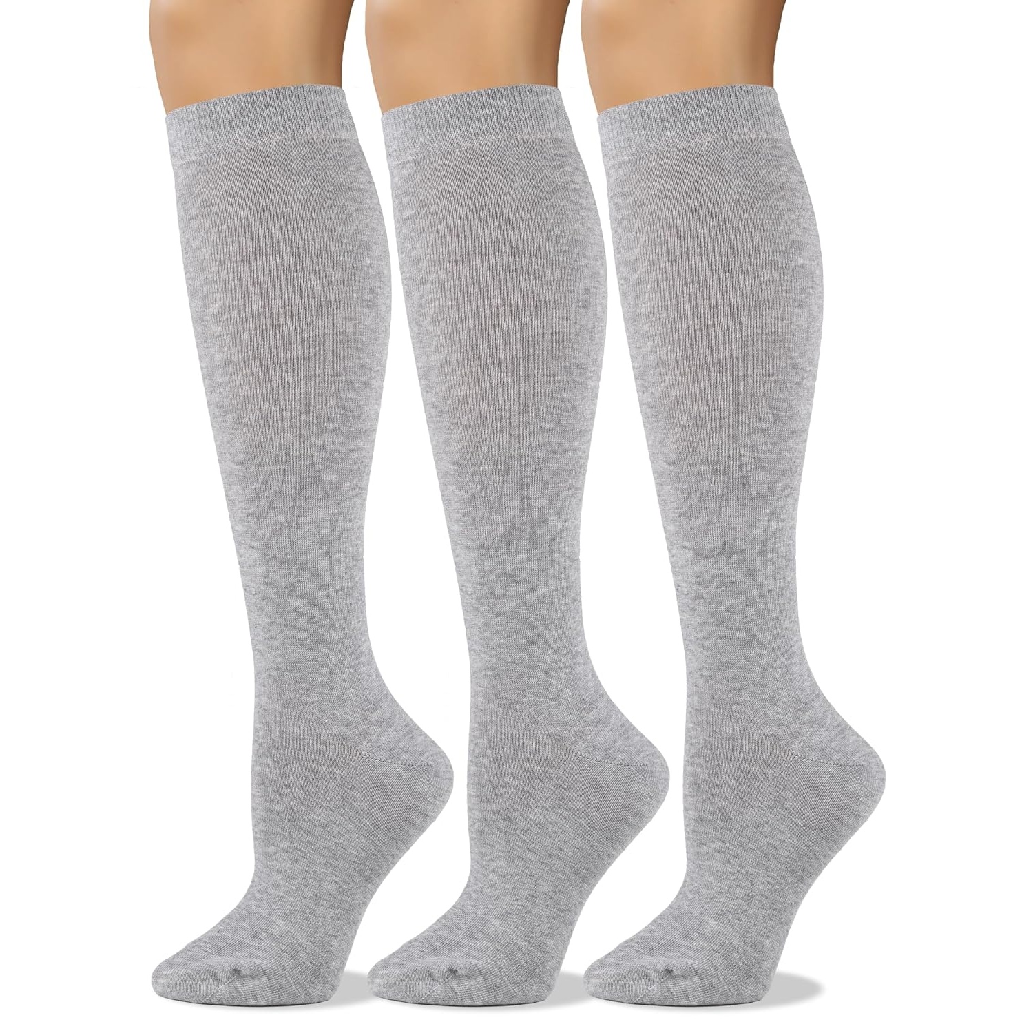 3 Pairs Comfortable Long Calf Dress Socks For Women