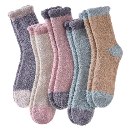 Microfiber Blend Patterned Crew Style Socks