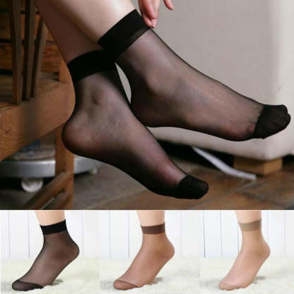 Transparent Ultra Thin Crystal Silk Socks