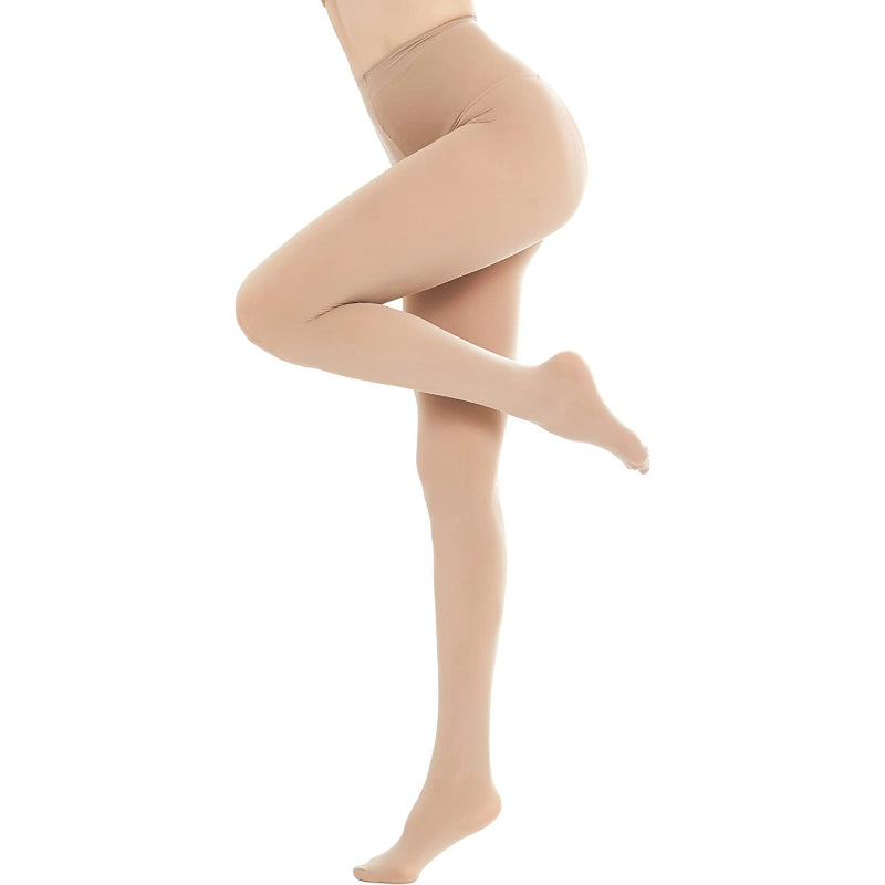 Run Resistant 80D Soft Solid Color Semi Opaque Footed Tights High Waist
