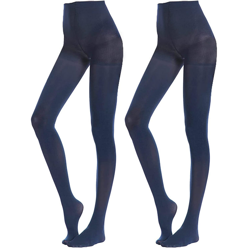 Pack Of 2 Women's Opaque Control Top Tights Comfort Stretch 70 Denier Pantyhose