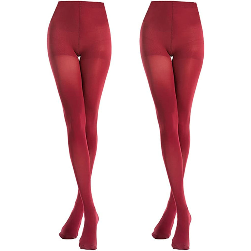 Pack Of 2 Women's Opaque Control Top Tights Comfort Stretch 70 Denier Pantyhose