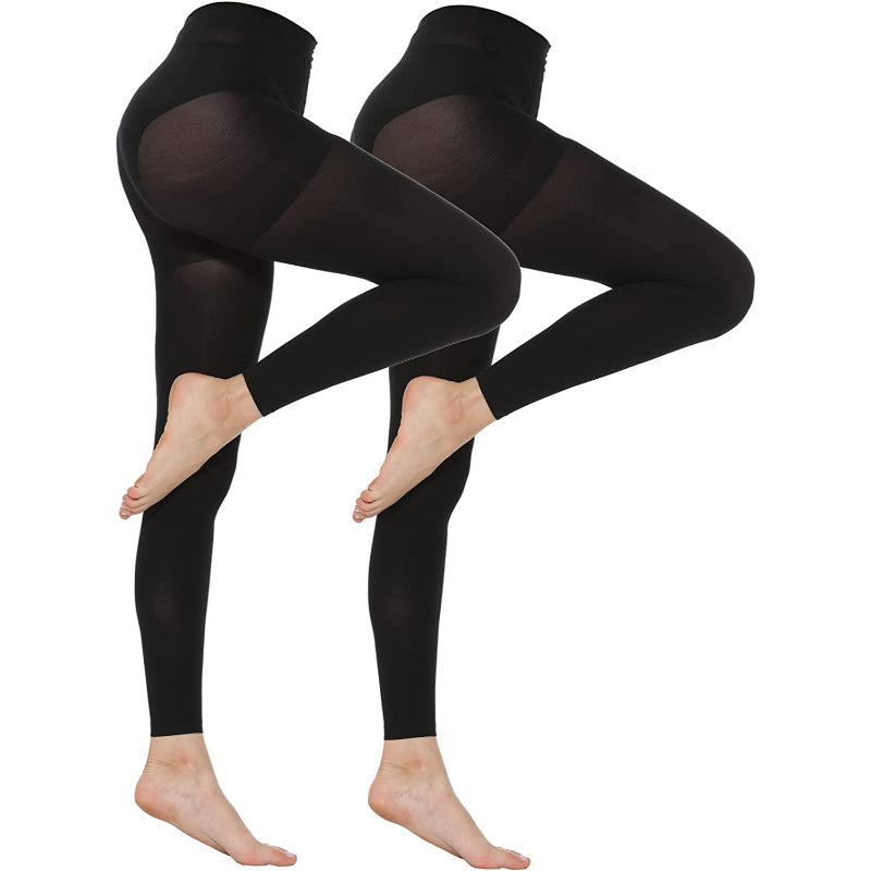 Pack Of 2 Women's Opaque Control Top Tights Comfort Stretch 70 Denier PantyhosePack Of 2 Women's Opaque Control Top Tights Comfort Stretch 70 Denier Pantyhose - Image 2