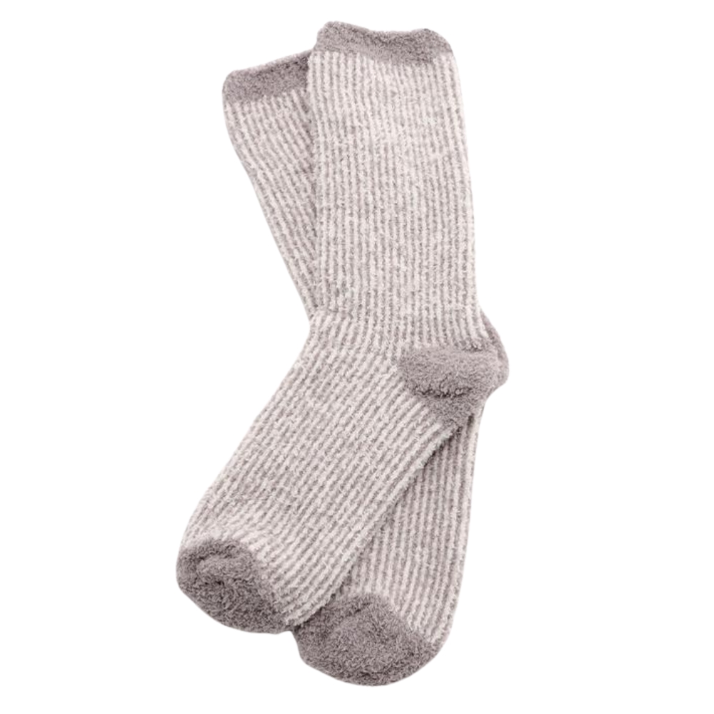 Barefoot Rib Contrast Socks