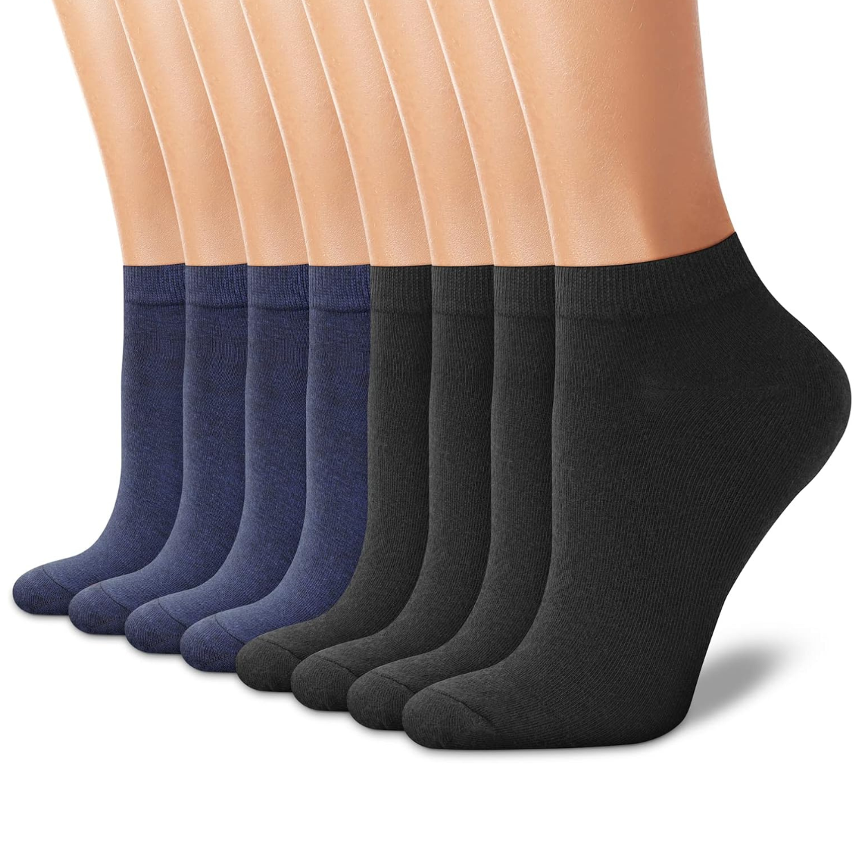 8 Pair Non Slip Low Cut Socks For Casual Wear For Women