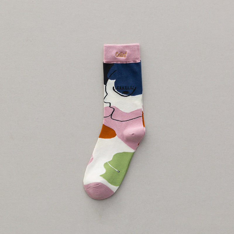 Personality Type Embroidery Cotton Socks
