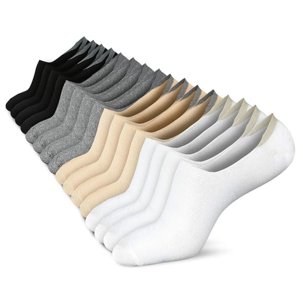 Non Slip Flat Boat Line No Show Socks For Women