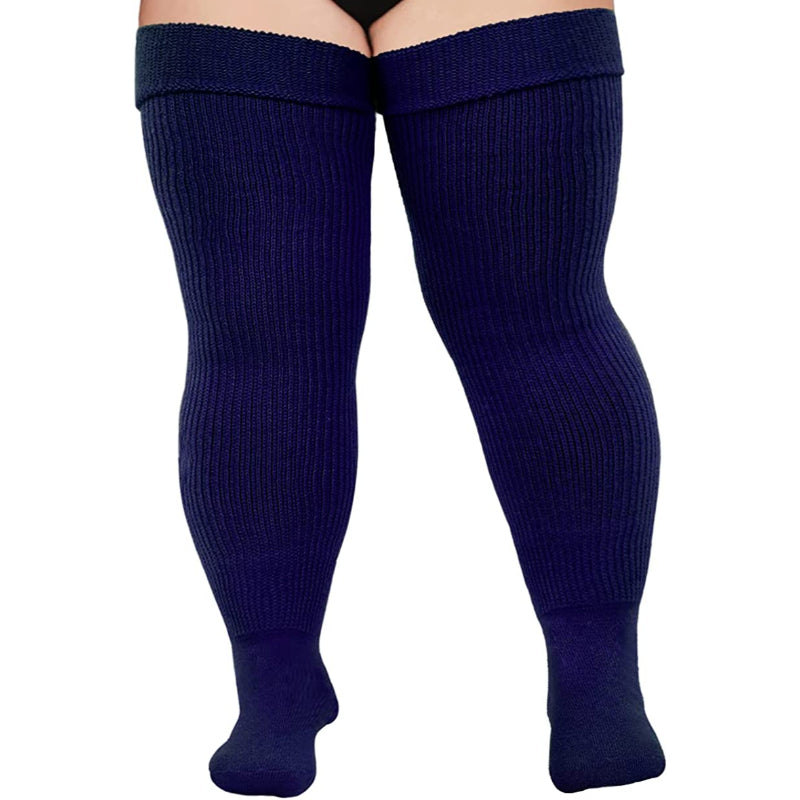 Plus Size Womens Thigh High Socks for Thick Thighs- Extra Long & Thick Over the Knee Stockings- Leg Warmer Boot Socks