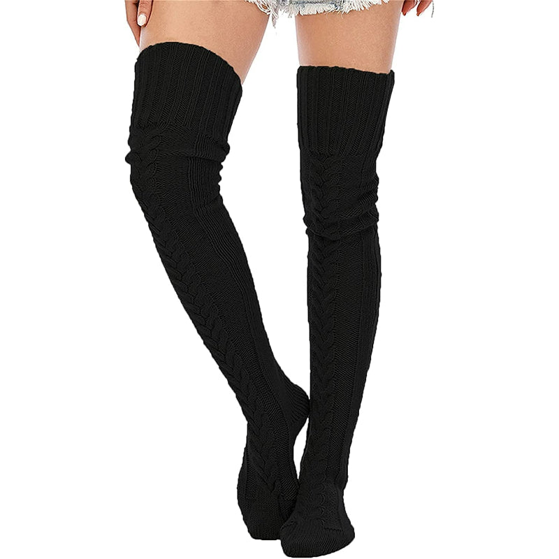 Women's Cable Knit Thigh High Socks Winter Boot Stockings Extra Long Over Knee High Leg WarmersWomen's Cable Knit Thigh High Socks Winter Boot Stockings Extra Long Over Knee High Leg Warmers - Image 10