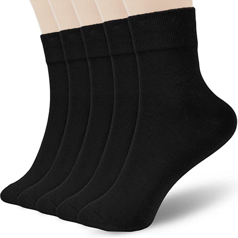 Women Thin Wool Socks, Soft Wool Bootie Socks Women Above Ankle Crew Socks 5 PairsWomen Thin Wool Socks, Soft Wool Bootie Socks Women Above Ankle Crew Socks 5 Pairs - Image 4