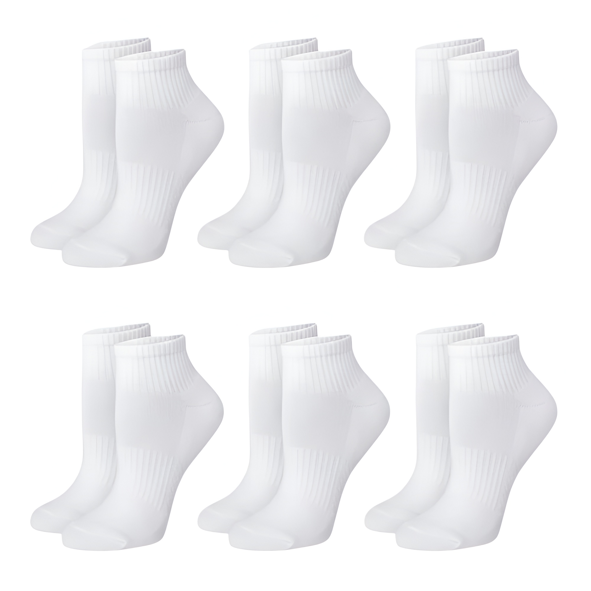 Women's Performance Ankle Socks Cushioned 6-pairs Intimates Multi PackPack Of 6 Performance Cushioned Low Cut Socks For Women - Image 2