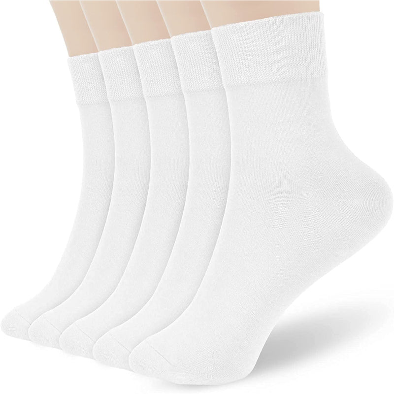 Women Thin Wool Socks, Soft Wool Bootie Socks Women Above Ankle Crew Socks 5 PairsWomen Thin Wool Socks, Soft Wool Bootie Socks Women Above Ankle Crew Socks 5 Pairs - Image 2