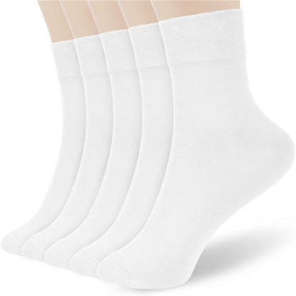 Women Thin Wool Socks, Soft Wool Bootie Socks Women Above Ankle Crew Socks 5 Pairs