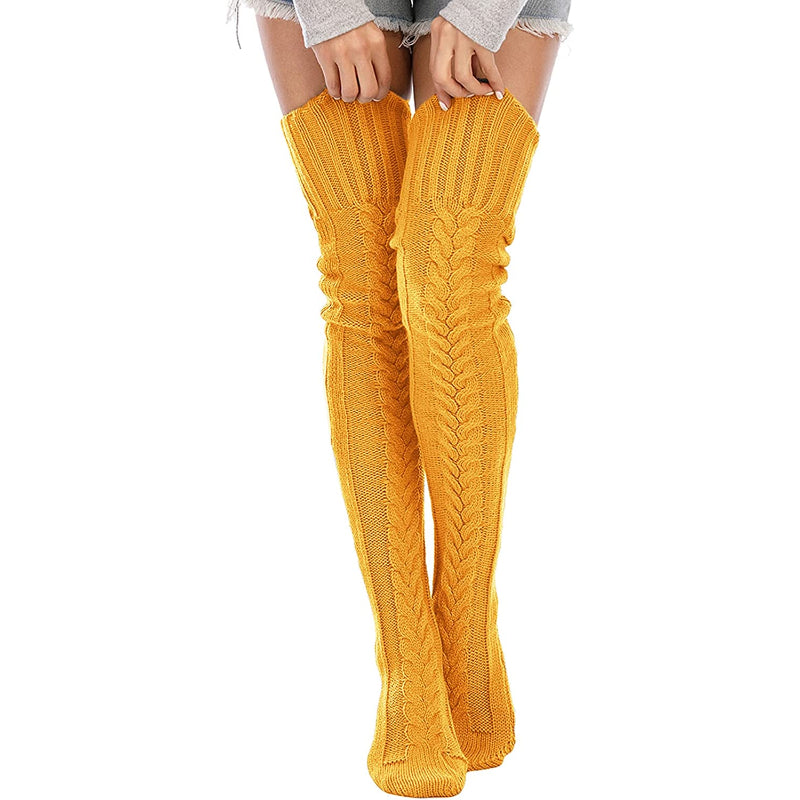 Women's Cable Knitted Thigh High Boot Socks Extra Long Winter Stockings Over Knee Leg WarmersWomen's Cable Knitted Thigh High Boot Socks Extra Long Winter Stockings Over Knee Leg Warmers - Image 17