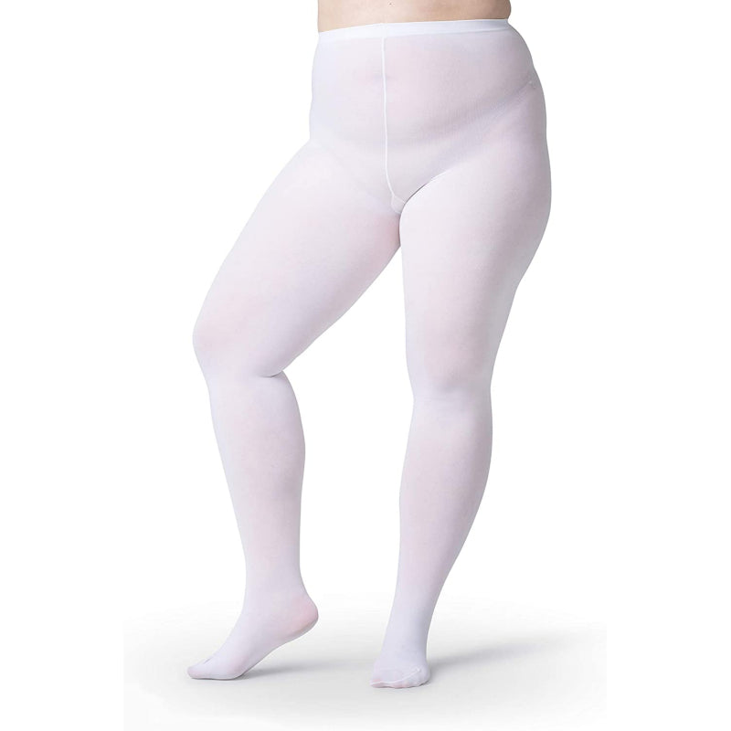 Women's Plus Size Opaque Microfiber Tights Solid Colored
