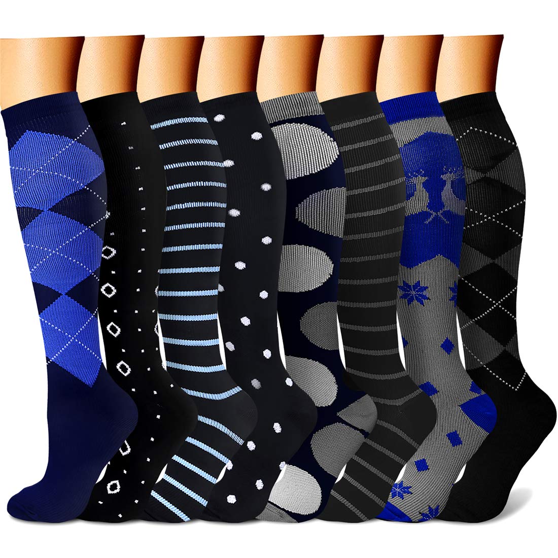 Supporting Circulation Pair Of 8 Socks For Men