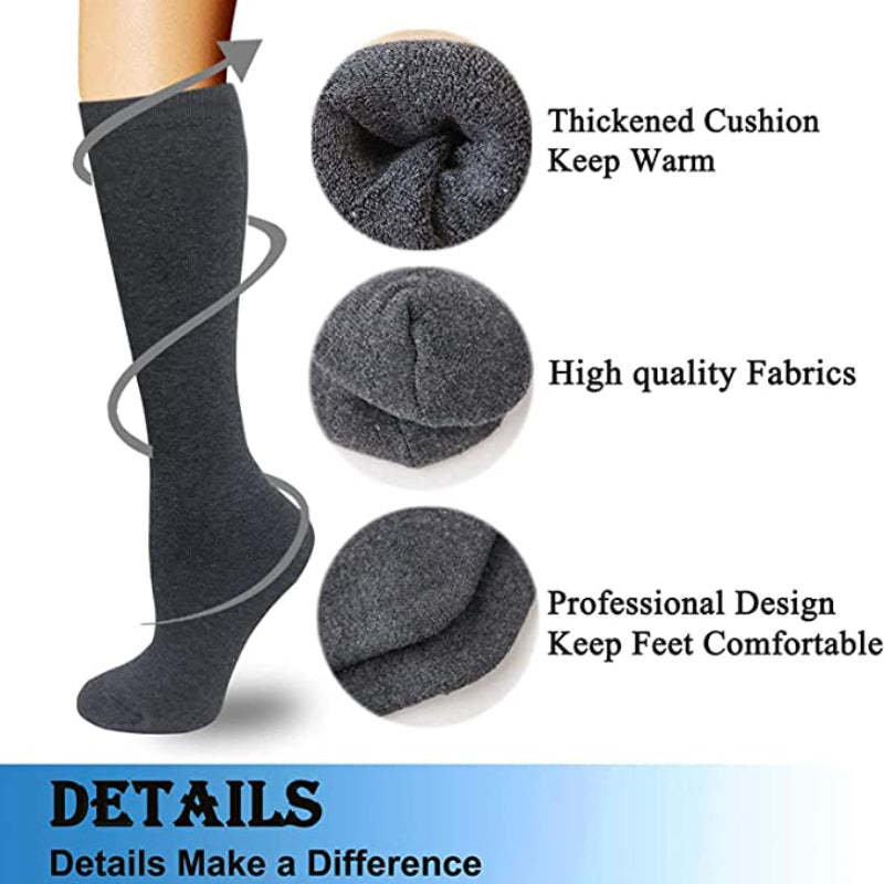 Warm Knee High Socks For Women 5 Pairs