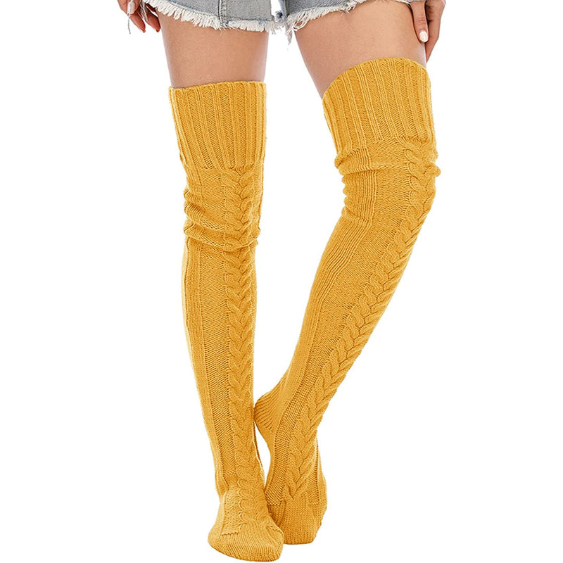 Women's Cable Knit Thigh High Socks Winter Boot Stockings Extra Long Over Knee High Leg WarmersWomen's Cable Knit Thigh High Socks Winter Boot Stockings Extra Long Over Knee High Leg Warmers - Image 9