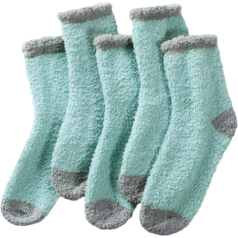 Pack Of 5 Fuzzy Socks for Women Fluffy Socks Cozy Warm Socks Slipper Socks Winter Socks for Women Soft SocksPack Of 5 Fuzzy Socks for Women Fluffy Socks Cozy Warm Socks Slipper Socks Winter Socks for Women Soft Socks - Image 3