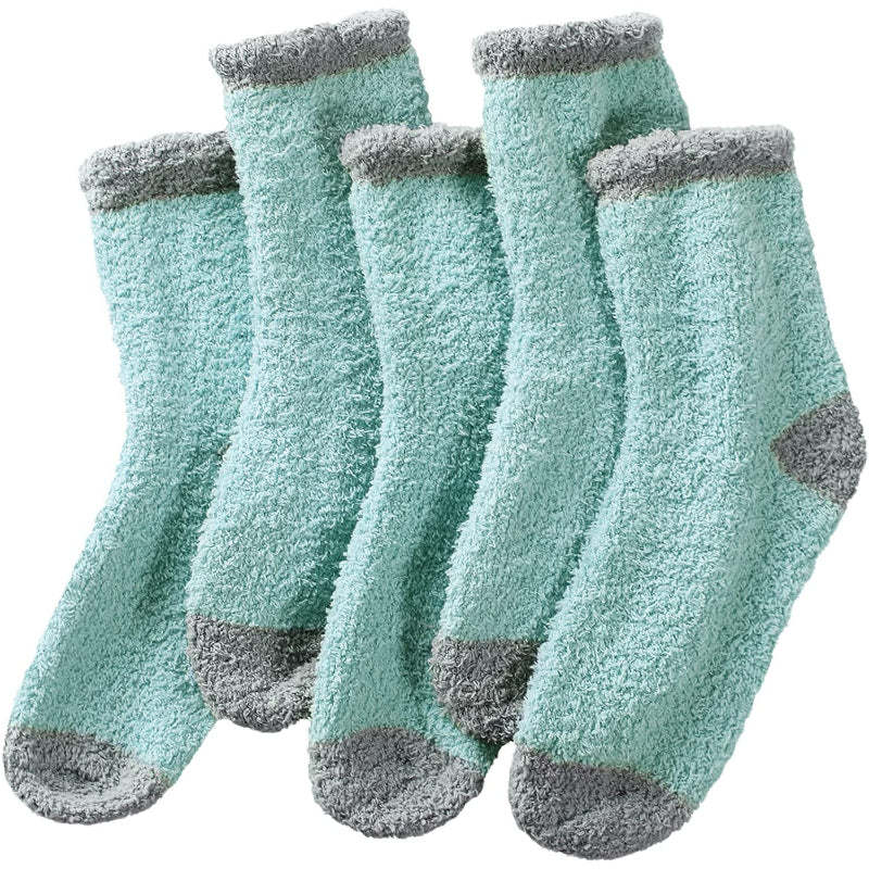 Pack Of 5 Fuzzy Socks for Women Fluffy Socks Cozy Warm Socks Slipper Socks Winter Socks for Women Soft Socks