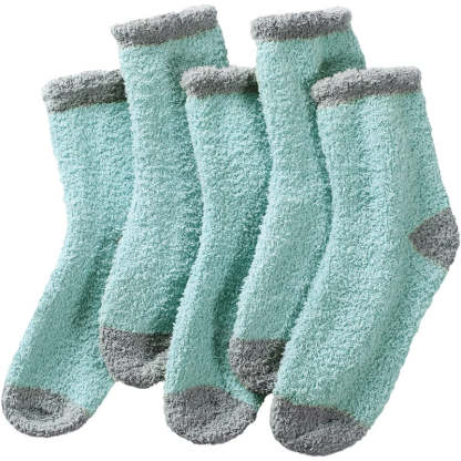 Pack Of 5 Fuzzy Socks for Women Fluffy Socks Cozy Warm Socks Slipper Socks Winter Socks for Women Soft Socks