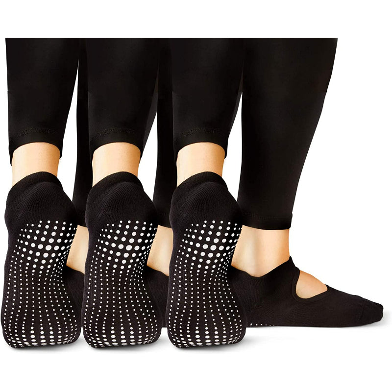 Pack Of 3 Yoga Pilates Barre Ballet Non Slip Crew Hospital (Jogger Grey and Tuxedo Black with StripePack Of 3 Yoga Pilates Barre Ballet Non Slip Crew Hospital (Jogger Grey and Tuxedo Black with Stripe - Image 5