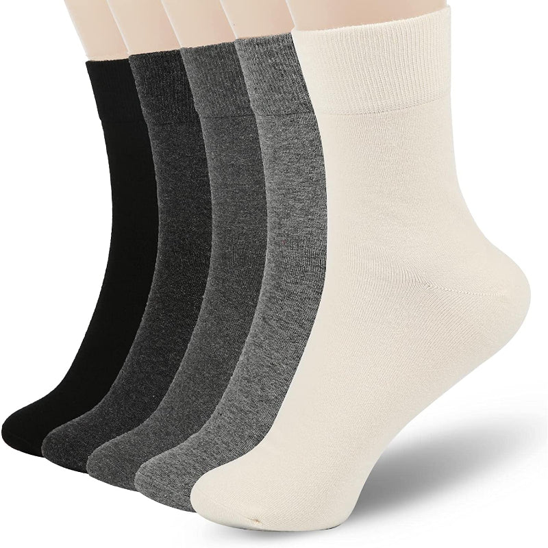 Women Thin Wool Socks, Soft Wool Bootie Socks Women Above Ankle Crew Socks 5 PairsWomen Thin Wool Socks, Soft Wool Bootie Socks Women Above Ankle Crew Socks 5 Pairs - Image 3