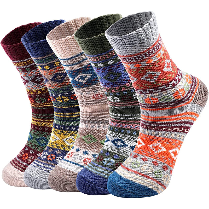 5 Pack Wool Women's - Winter Warm Socks for Women Thick Soft Cozy Knit Boots5 Pack Wool Women's - Winter Warm Socks for Women Thick Soft Cozy Knit Boots - Image 5