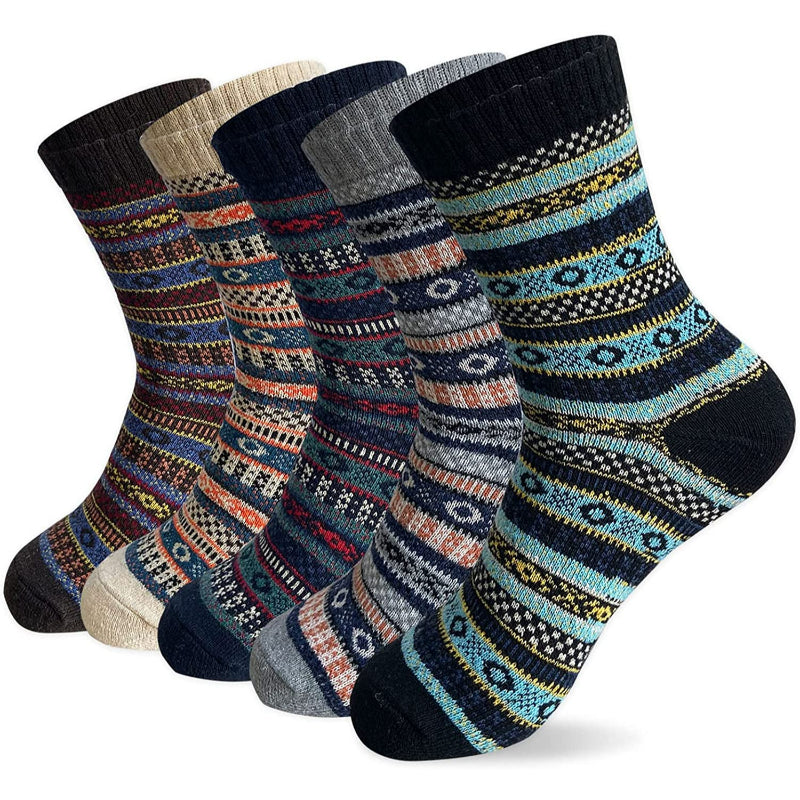 Pack Of 5 Womens Winter Socks Gift Box Free Size Thick Wool Soft Warm Casual Socks for Women Socks Christmas GiftsPack Of 5 Womens Winter Socks Gift Box Free Size Thick Wool Soft Warm Casual Socks for Women Socks Christmas Gifts - Image 3