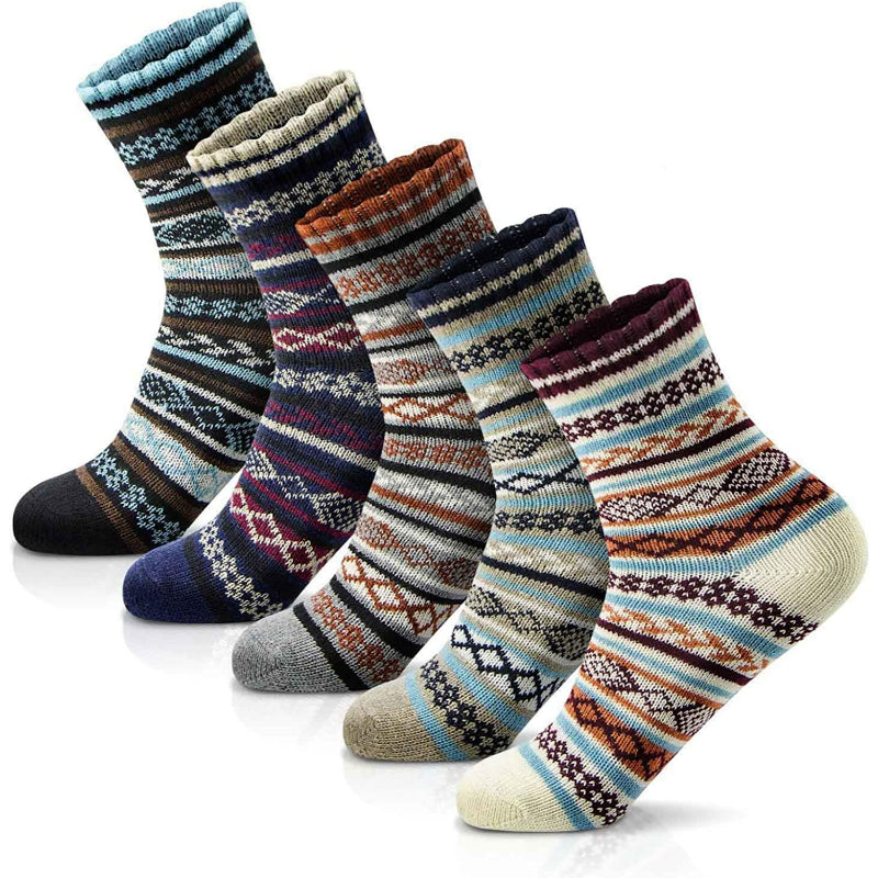 Pack Of 5 Womens Winter Socks Gift Box Free Size Thick Wool Soft Warm Casual Socks for Women Socks Christmas GiftsPack Of 5 Womens Winter Socks Gift Box Free Size Thick Wool Soft Warm Casual Socks for Women Socks Christmas Gifts - Image 2