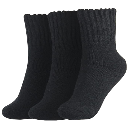 Textured Blend Crew Style Pattern Socks