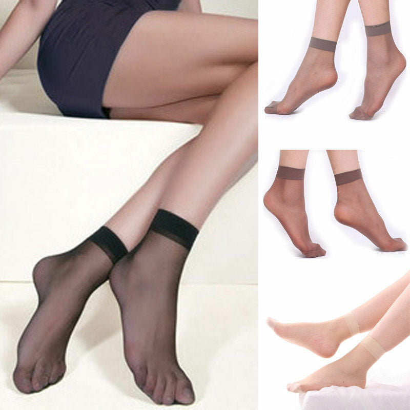 Transparent Ultra Thin Crystal Silk Socks