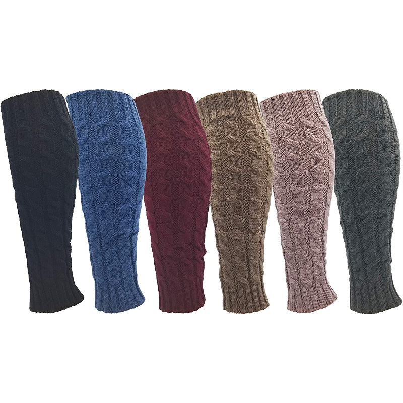 The Leg Warmers for Women, 6 Pairs Knee High Cable Knit Warm Thermal Acrylic Winter SleeveThe Leg Warmers for Women, 6 Pairs Knee High Cable Knit Warm Thermal Acrylic Winter Sleeve - Image 4