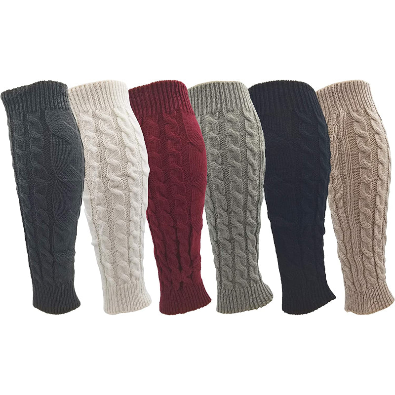 The Leg Warmers for Women, 6 Pairs Knee High Cable Knit Warm Thermal Acrylic Winter SleeveThe Leg Warmers for Women, 6 Pairs Knee High Cable Knit Warm Thermal Acrylic Winter Sleeve - Image 5