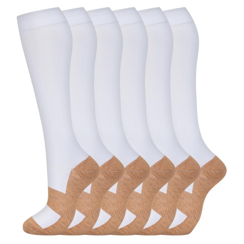 Pack of 6 High Compression Support Socks For Men And Women