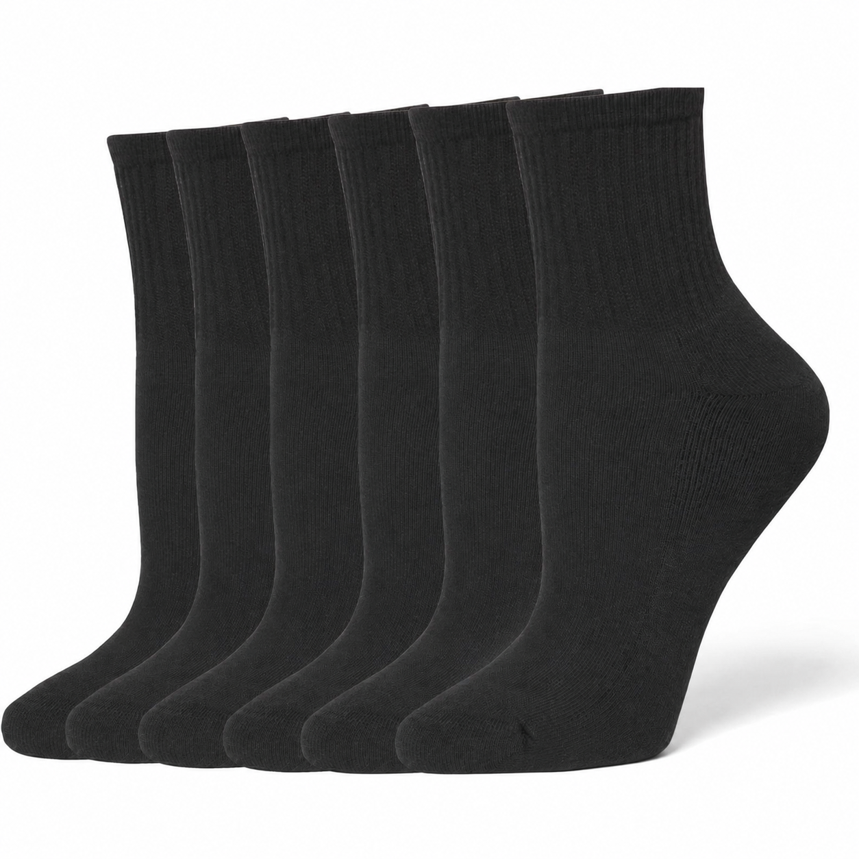 6 Pack Mini Crew Socks For Everyday Wear